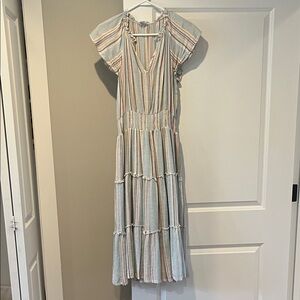 Rails Mint Striped Tiered Maxi Dress